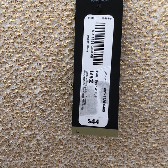 Worthington polar bear w foil Top Size L New - Picture 6 of 6